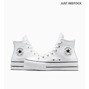 Converse Chuck Taylor Women's All Star White lift Leather High-Tops